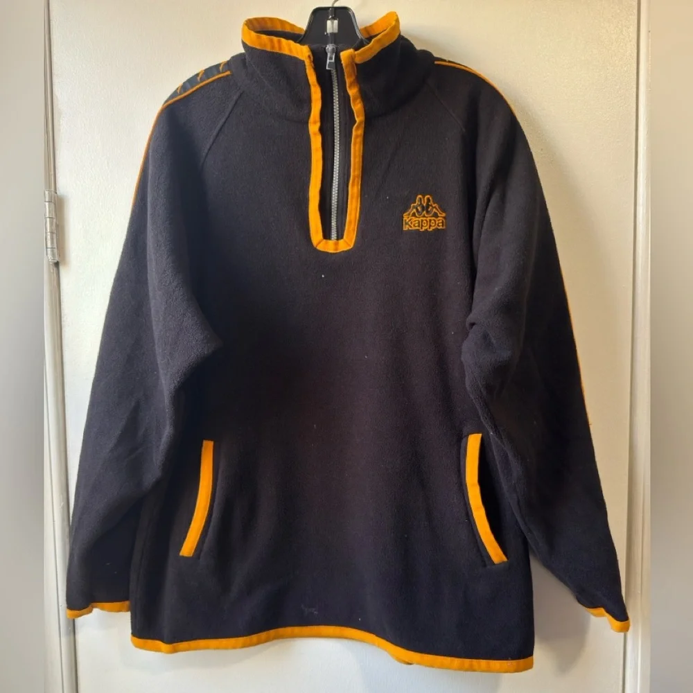 Vintage Kappa Men’s Quarter Zip Sweater Pullover Sz L - Picture 1 of 10